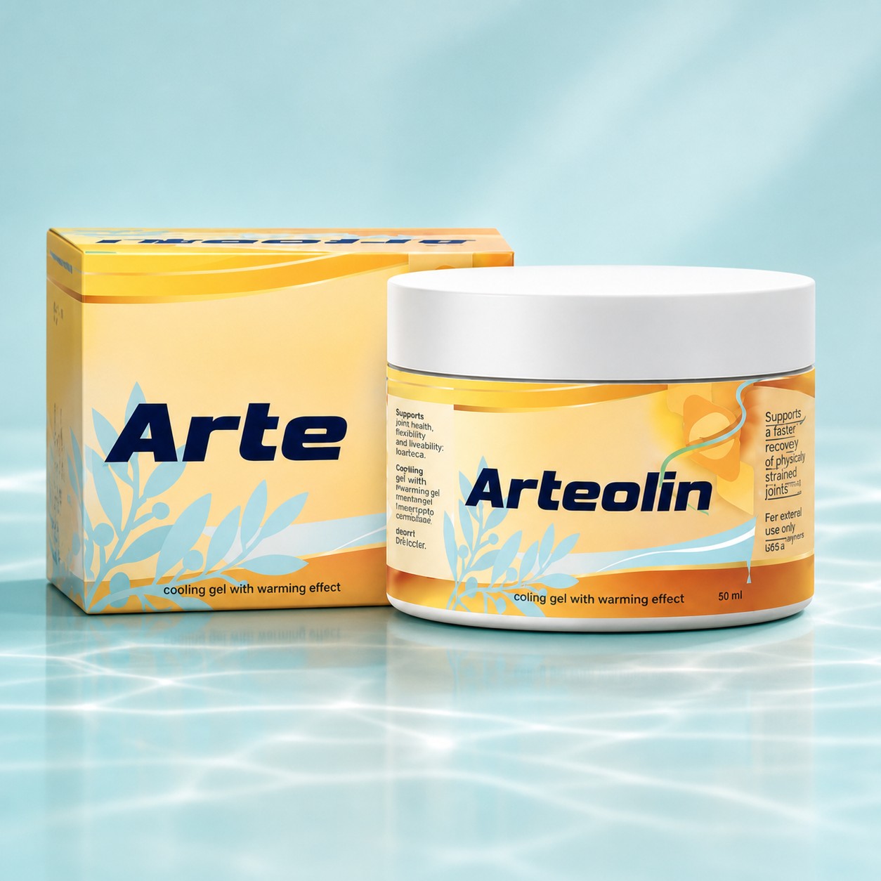 Borcan Arteolin de 50 ml, gel cosmetic de încălzire și răcorire